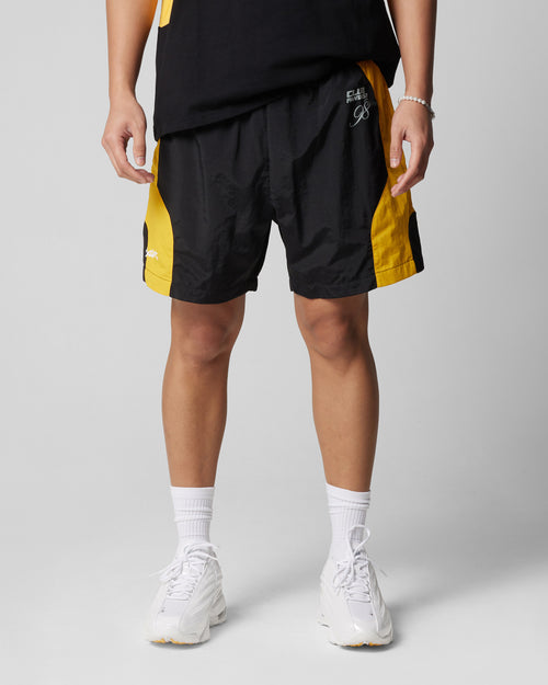 Loiter Subculture Panel Shorts Black/Yellow