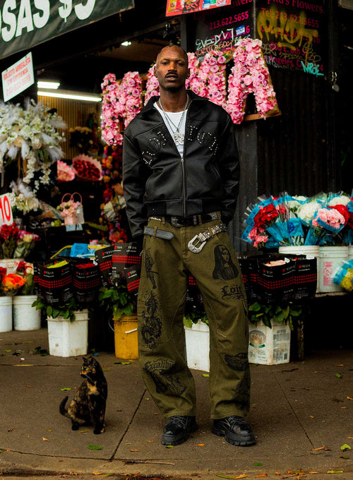 Imperial Vegan Leather Jacket Black