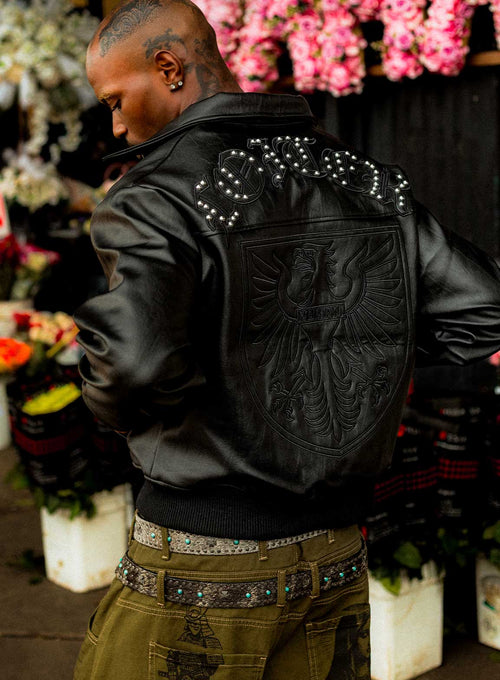 Imperial Vegan Leather Jacket Black