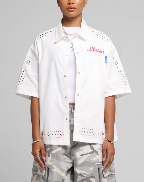 Western Button Up Shirt Cream