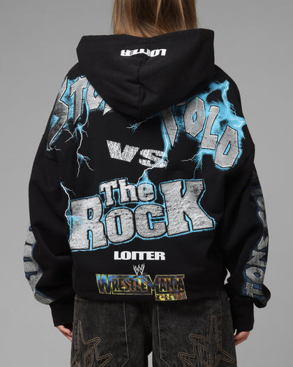 Loiter X WWE Stone Cold Beef Vintage Zip Hoodie Black