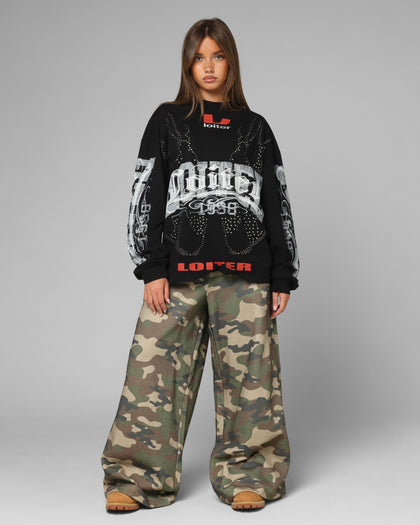 Loiter Low Rider Long Sleeve T-Shirt Black