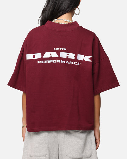 Loiter Dark Performance T-Shirt Burgandy