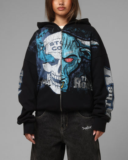 Loiter X WWE Stone Cold Beef Vintage Zip Hoodie Black