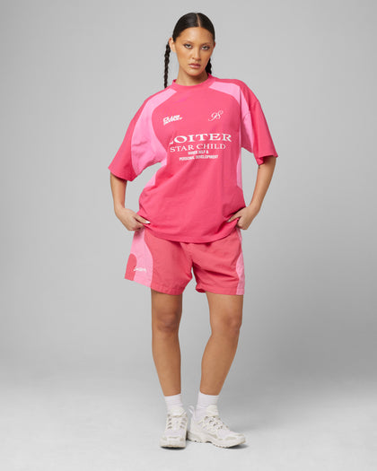 Loiter Subculture Panel Shorts Pink