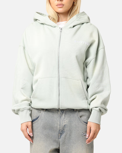 Loiter Atmosphere Full Zip Hoodie Washed Green