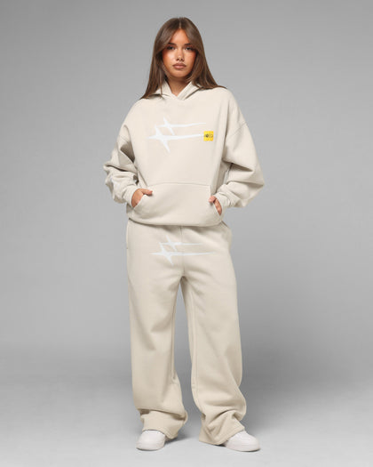 Loiter Hybrid Hoodie Stone