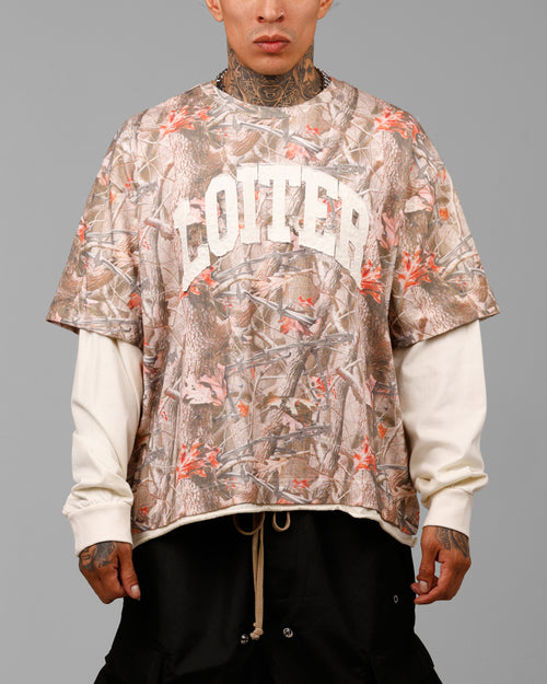 Loiter Impact Long Sleeve T-Shirt Washed Real Tree Camo