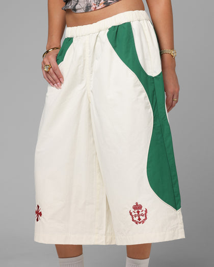 Loiter Club Classic Track Shorts White/Green