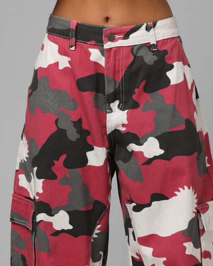 Loiter X WWE Dudley Boyz Cargo Pants Red Camo