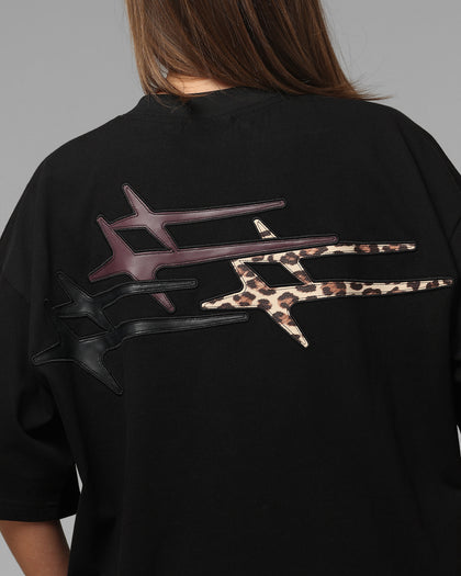 Loiter Hybrid Patch T-Shirt Black