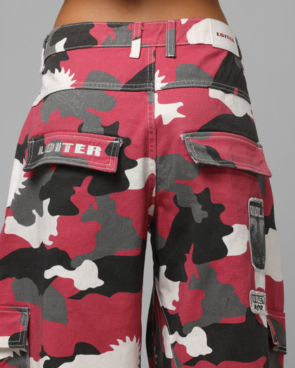 Loiter X WWE Dudley Boyz Cargo Pants Red Camo