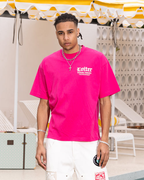 Loiter Chaos Theory T-Shirt Hot Pink