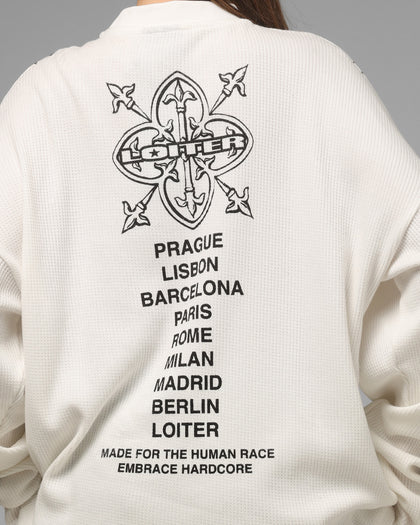 Loiter Cyber Thermal Long Sleeve T-Shirt Off White