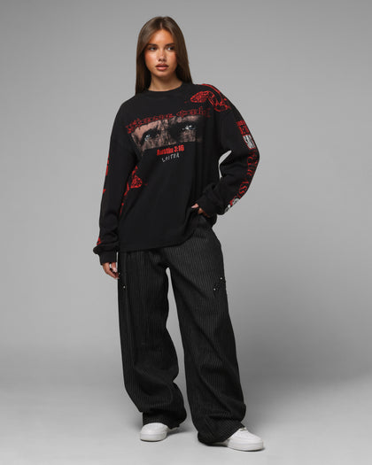 Loiter X WWE Stone Cold Long Sleeve T-Shirt Black
