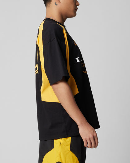 Loiter Subcultural Panel T-Shirt Black/Yellow