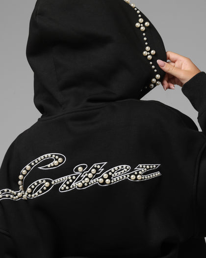 Loiter Pearl Zip Hoodie Black