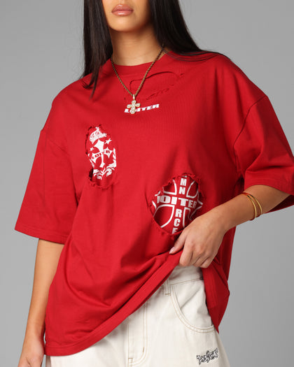 Loiter Destruction T-Shirt Red