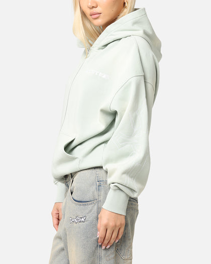 Loiter Atmosphere Full Zip Hoodie Washed Green