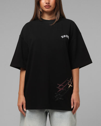 Loiter Hybrid Patch T-Shirt Black