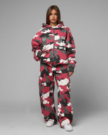 Loiter X WWE Dudley Boyz Cargo Pants Red Camo