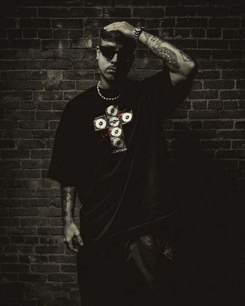 Loiter x After Midnight Cross T-Shirt Black